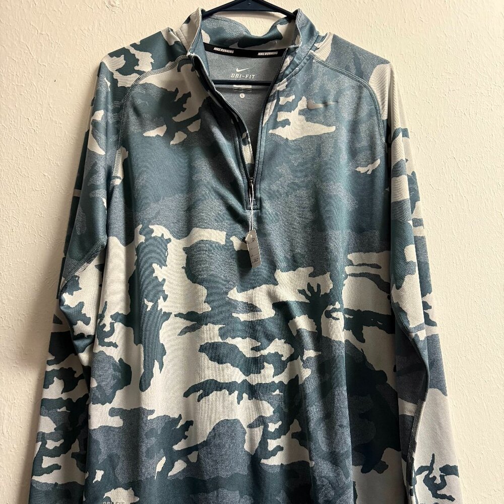Men's Nike Element Running Knit Camouflage Zip Pullover, SIze: L, EUC